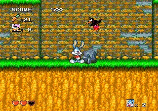 Tiny Toon Adventures: Buster's Hidden Treasure gameplay screenshot on Genesis