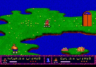 ToeJam & Earl gameplay screenshot on Genesis