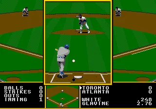 Tony La Russa Baseball gameplay screenshot on Genesis