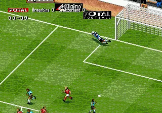 Total Football gameplay screenshot on Genesis