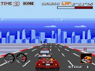 Turbo Outrun gameplay screenshot on Genesis