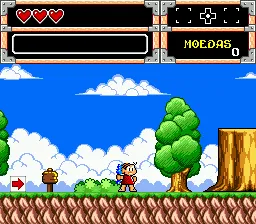 Turma da Mônica na Terra dos Monstros gameplay screenshot on Genesis