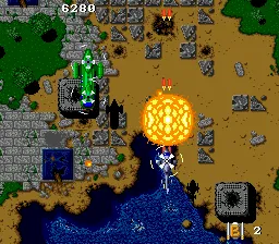 Twin Cobra: Desert Attack Helicopter gameplay screenshot on Genesis