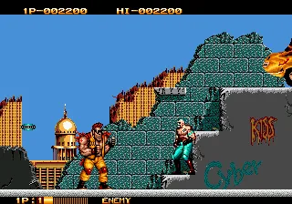 Two Crude Dudes gameplay screenshot on Genesis
