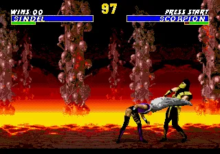 Ultimate Mortal Kombat 3 gameplay screenshot on Genesis