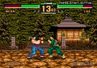 Virtua Fighter 2 gameplay screenshot on Genesis