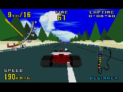 Virtua Racing gameplay screenshot on Genesis