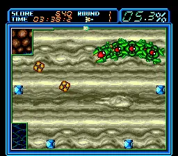 Volfied gameplay screenshot on Genesis