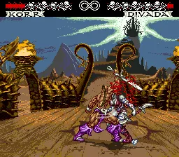 WeaponLord gameplay screenshot on Genesis