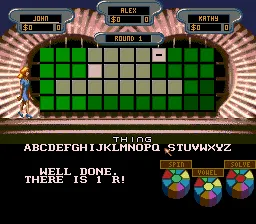 Wheel of Fortune gameplay screenshot on Genesis