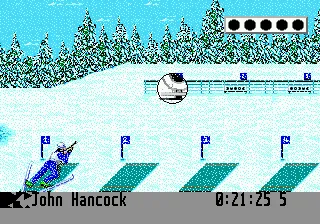 Winter Olympic Games gameplay screenshot on Genesis