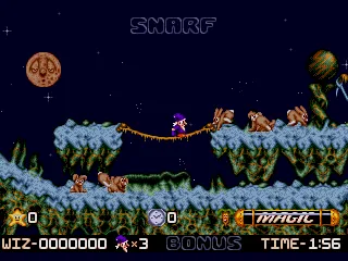 Wiz 'n' Liz gameplay screenshot on Genesis