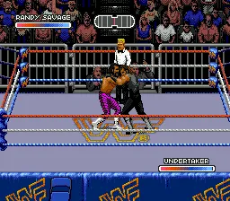 WWF Royal Rumble gameplay screenshot on Genesis