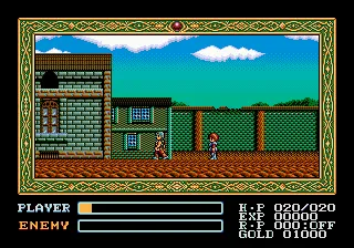 Ys III gameplay screenshot on Genesis