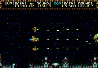Zero Wing gameplay screenshot on Genesis