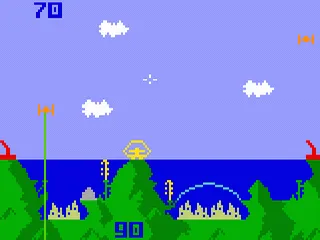 Atlantis gameplay screenshot on Intellivision