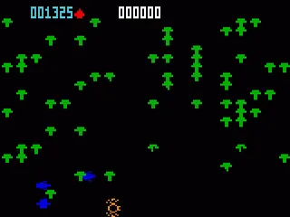 Centipede gameplay screenshot on Intellivision