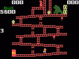 Donkey Kong gameplay screenshot on Intellivision