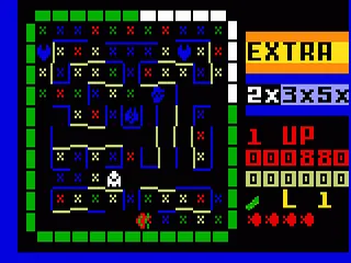 Lady Bug gameplay screenshot on Intellivision