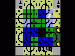 Loco-Motion gameplay screenshot on Intellivision