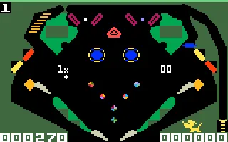 Pinball gameplay screenshot on Intellivision