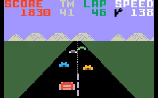 Pole Position gameplay screenshot on Intellivision
