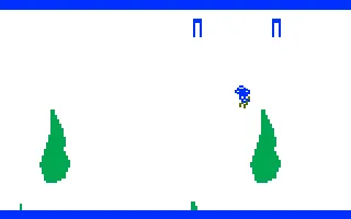Skiing gameplay screenshot on Intellivision