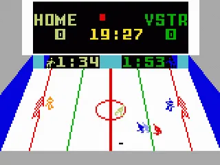 Slap Shot: Super Pro Hockey gameplay screenshot on Intellivision