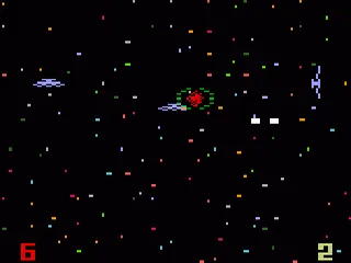 Space Battle gameplay screenshot on Intellivision