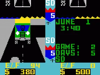 Truckin' gameplay screenshot on Intellivision