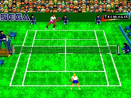 Andre Agassi Tennis gameplay screenshot on Master System