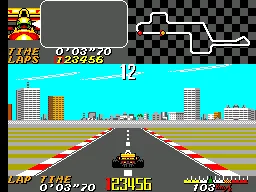 Ayrton Senna's Super Monaco GP II gameplay screenshot on Master System