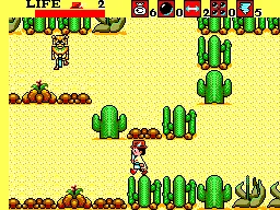Aztec Adventure gameplay screenshot on Master System