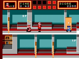 Bonanza Bros. gameplay screenshot on Master System