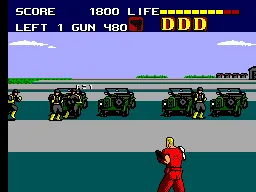 Dynamite Duke gameplay screenshot on Master System