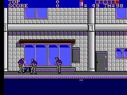 E-SWAT gameplay screenshot on Master System