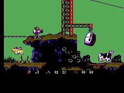 Earthworm Jim gameplay screenshot on Master System