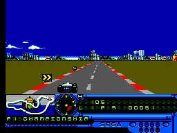 F1 gameplay screenshot on Master System
