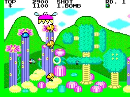Fantasy Zone gameplay screenshot on Master System