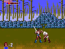 Golden Axe gameplay screenshot on Master System