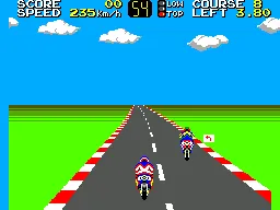 Hang-On gameplay screenshot on Master System