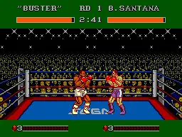 James 'Buster' Douglas Knockout Boxing gameplay screenshot on Master System