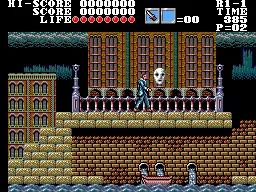 Master of Darkness gameplay screenshot on Master System