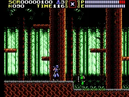 Ninja Gaiden gameplay screenshot on Master System