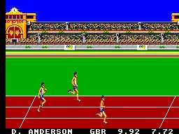 Olympic Gold gameplay screenshot on Master System