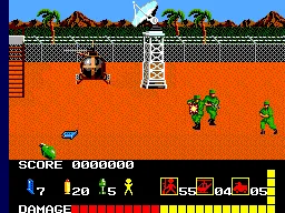 Operation Wolf gameplay screenshot on Master System
