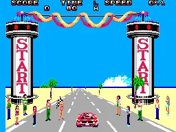 Out-Run 3-D gameplay screenshot on Master System