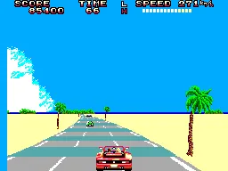 Out Run gameplay screenshot on Master System