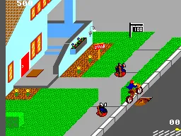 Paperboy gameplay screenshot on Master System
