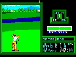 PGA Tour Golf gameplay screenshot on Master System